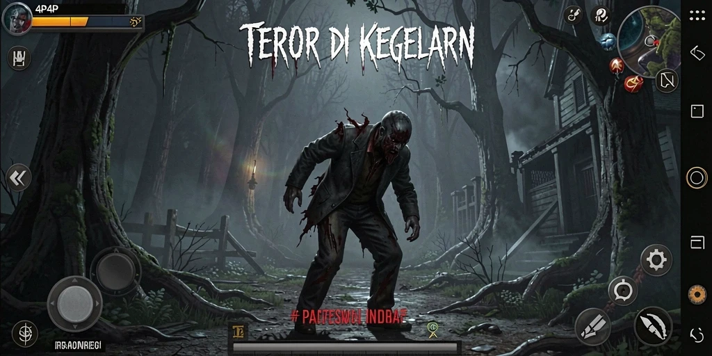 Screenshot gameplay yang menampilkan momen ketegangan di dalam 4P4P.