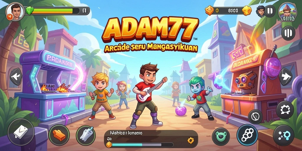 Screenshot gameplay ADAM77 menunjukkan keseruan permainan Arcade.