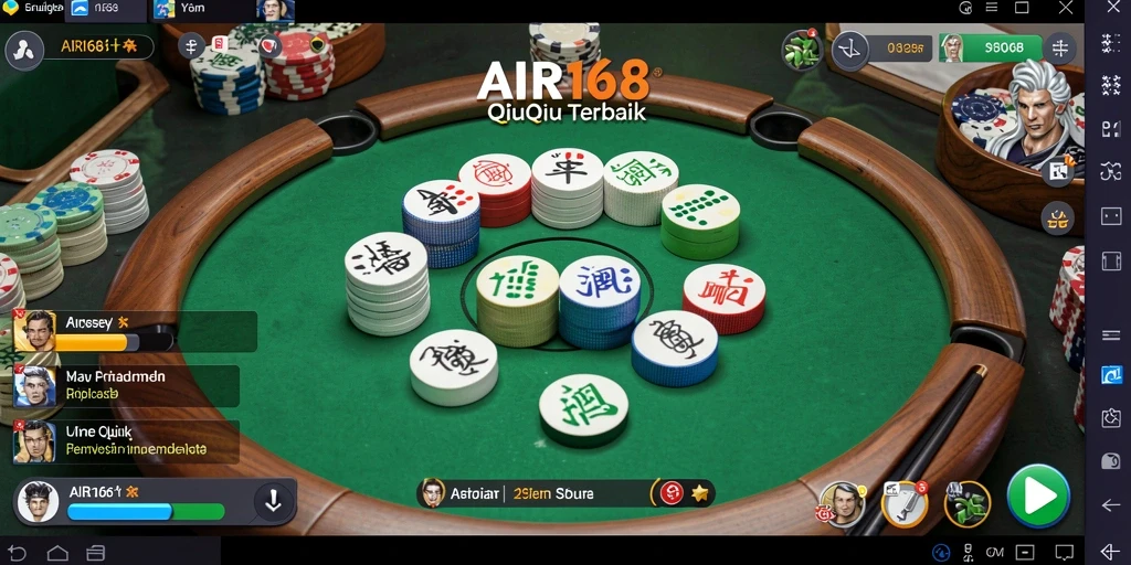 Screenshot gameplay AIR168 menampilkan aksi QiuQiu yang seru.