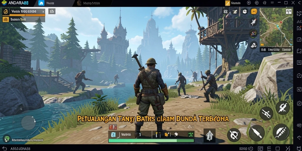 Screenshot gameplay ANDARA88 menampilkan eksplorasi dunia terbuka yang menawan.