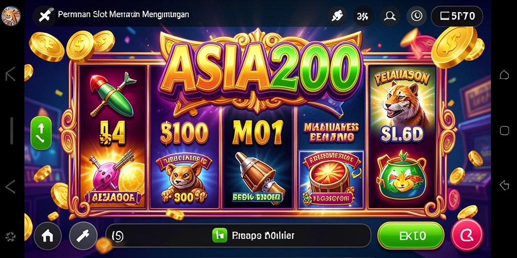 Tampilan menarik dari gameplay ASIA200 yang penuh warna.