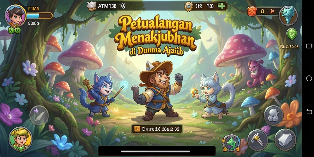 Tampilan gameplay ATM138 yang penuh petualangan.