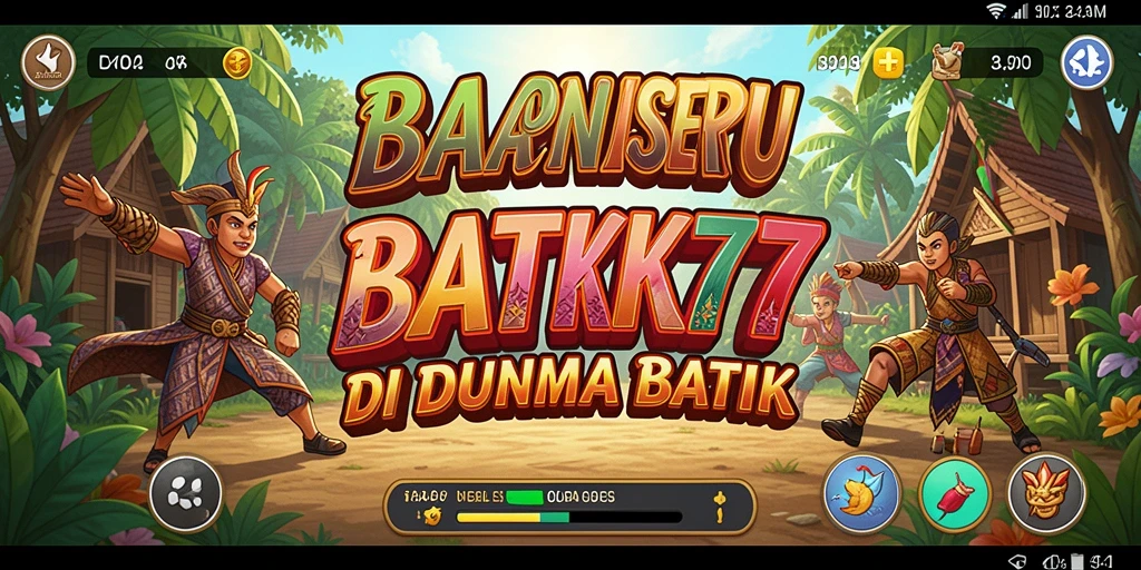 Screenshot gameplay dari BATIK77 menampilkan balapan seru dan indah.