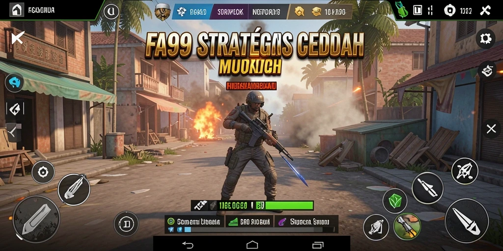 Tampilan gameplay FA99 dengan strategi pertempuran yang menegangkan.