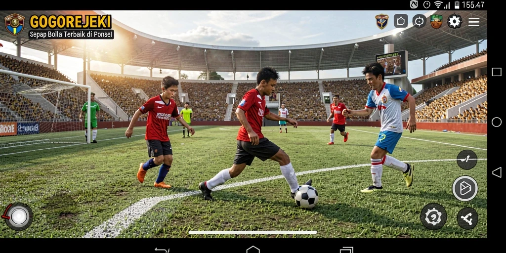 Tampilan gameplay seru dalam GOGOREJEKI saat pertandingan berlangsung.