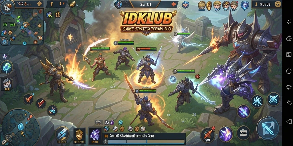 Screenshot gameplay IDKLUB yang menampilkan strategi dan pertarungan seru.