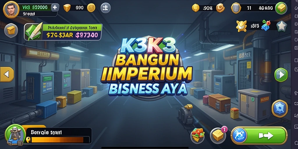 Screenshot gameplay K3K3 yang menunjukkan pengelolaan bisnis.