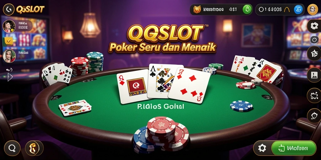 Tampilan gameplay menarik dari QQSLOT dalam aksi Poker.