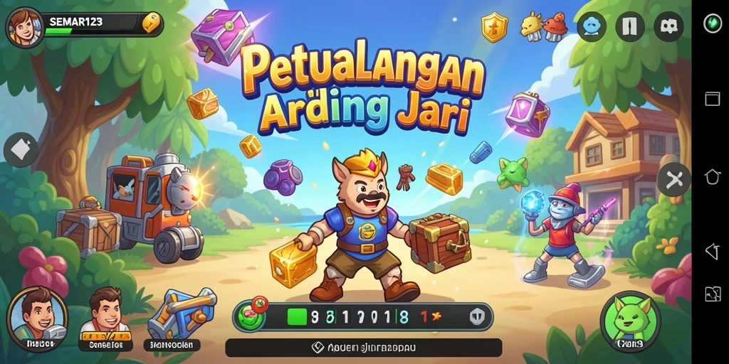 Tampilan gameplay SEMAR123 yang penuh warna dan seru.