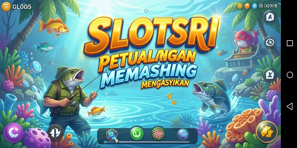 Screenshot gameplay SLOTSRI menampilkan aksi memancing yang seru dan menegangkan.