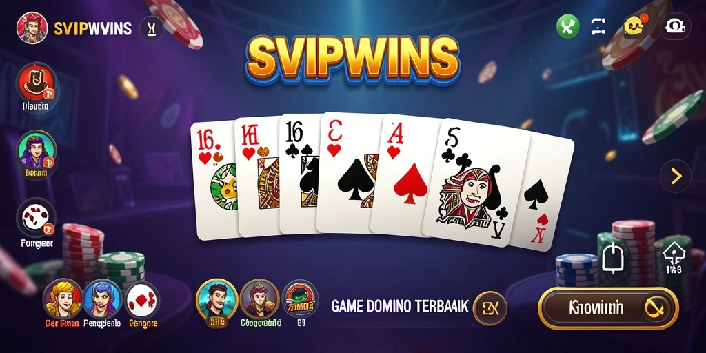 Tampilan gameplay seru di SVIPWINS, permainan domino penuh strategi.